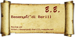 Besenyődi Berill névjegykártya